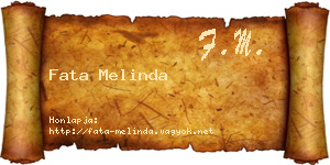 Fata Melinda névjegykártya